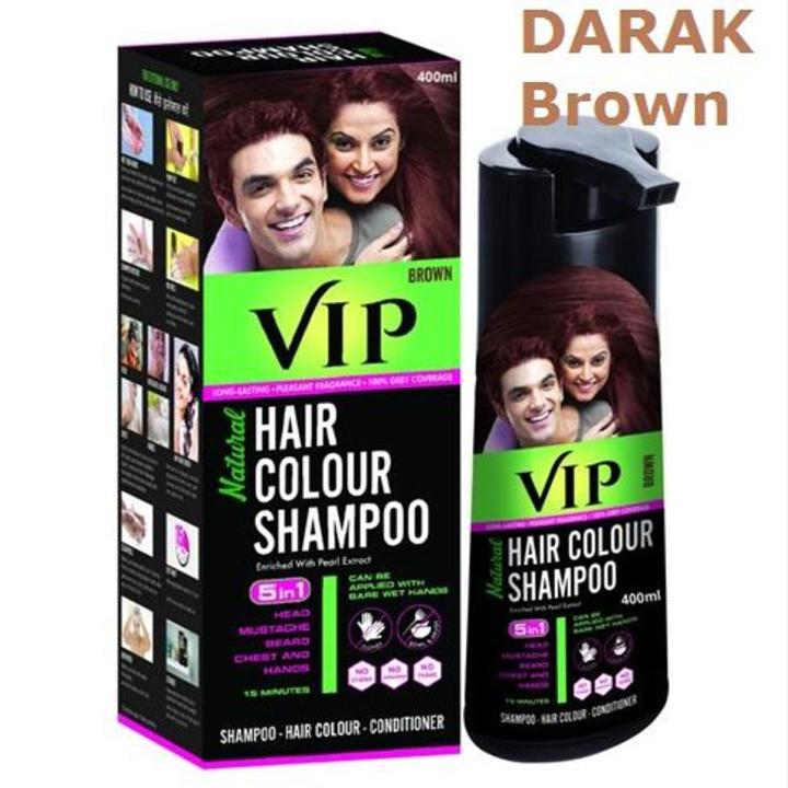 VIP Hair Colour Shampoo - 180ml DARAK BROWN