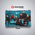 Traverse BTS Pencil / Pen Pouch for Girls  (Digitally printed on Cloth). Both sides printed. 