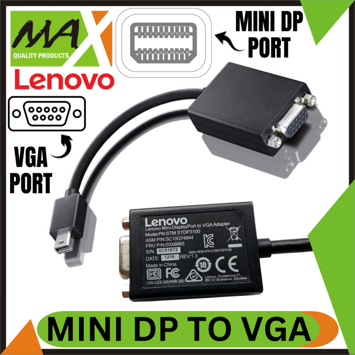 Lenovo Mini-Display Port to VGA Adapter (Branded Genuine Product)