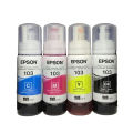 Epson 103 Original Ink Bottle Set ( Black / Cyan / Yellow / Magenta ). 