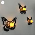 Maliq Products Decorative Butterfly Wall Shelf, Decoration Candlestick, Wall Decor Ideas, Wooden Wall Shelves (Light Not Include). 