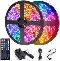 Novostella 40ft Led Strip Lights Music Sync Color Changing Flexible Tape Waterproof 5050 RGB 12V Dimmable Rainbow LED Ribbon Rope 44-Key Remote. 