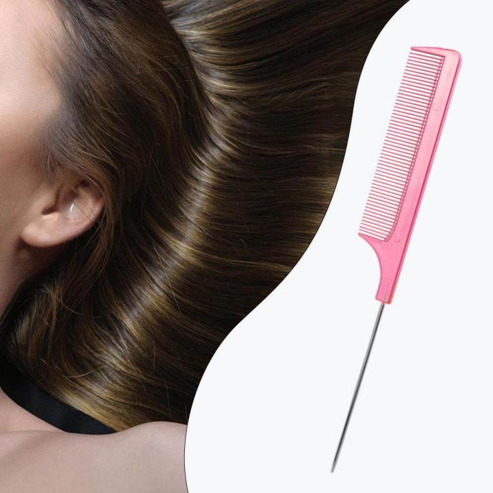 Stainless Steel Comb Combs Teasing Comb Adding Hair Hairstyle Pearl powder
