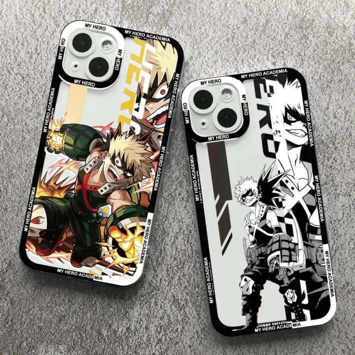 Anime My Hero Academia Midoriya Izuku Phone Case for IPhone 15 14 12 11 Pro Max 7 8 Plus SE20 XR XS X 13 Mini Clear Cover Fundas