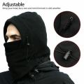 Neck Warmer Motorcycle Helmet Cap - Men's and Women's Winter Windproof Cap Thick Double Warm Face Cover Cap, Black Thermal Fleece Balaclava Hood Skiing Cycling Motorcycle Full Face Mask. 