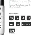 Voss Sparkling Water Glass Bottle, 375 ml. 