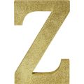 Glitter Gold Letter  Z  sign (Thermocol). 