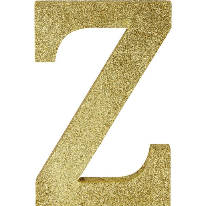 Glitter Gold Letter  Z  sign (Thermocol)