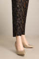Saya Sticthed Cotton Jacquard Pants For Girls and Woman - Colour: Black - Design code: WBPJ-046. 