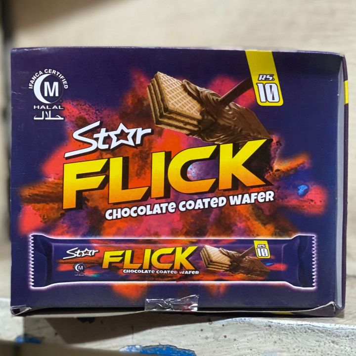 Flick Chocolate Coated Wafer (Box of 24 Packs)