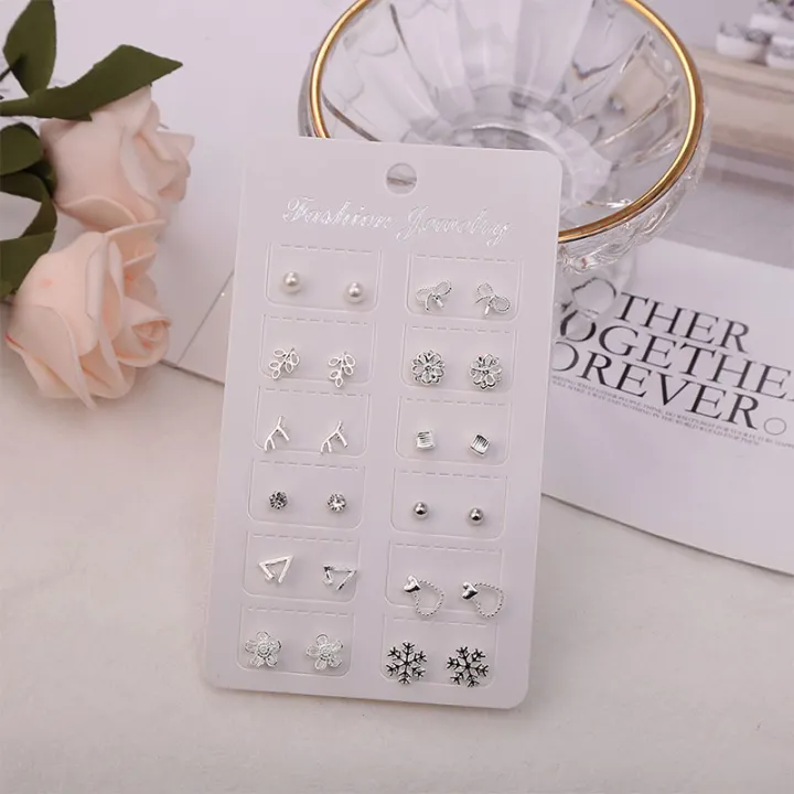 12%20Pairs%20Of%20Silver%20Earrings%20Set%20Simple%20And%20Versatile%20Earrings%20Combination%20Fashion%20Popular%20Small%20Earrings%20-%20Image%207