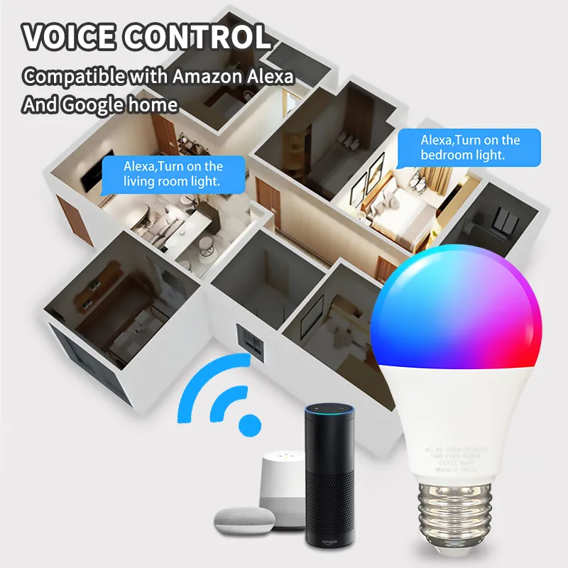 Living Room Google Home Led Lights 12 Smart LED Ceiling Light WiFi