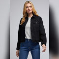 Yours Curve Distressed comfort Denim Jacket. 