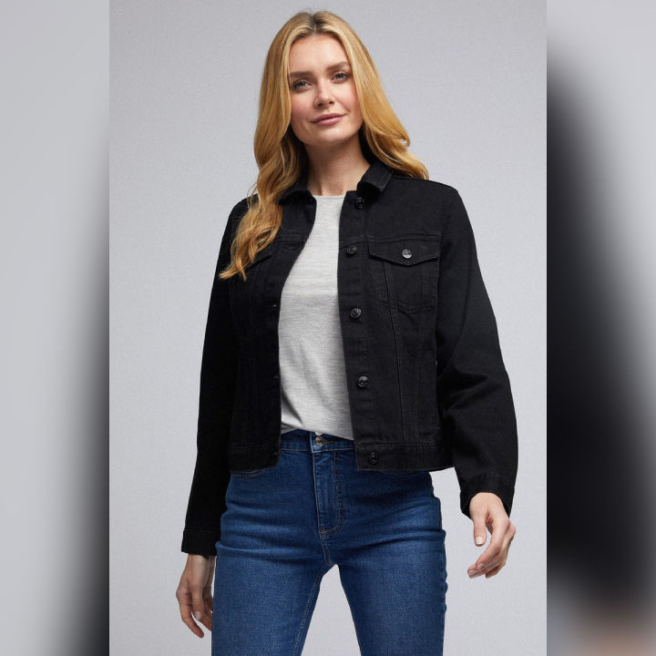 Yours Curve Distressed comfort Denim Jacket