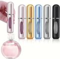 5ml Perfume Atomizer Metal Spray Bottle - Refillable & Leak-Proof, Travel-Sized, Compact & Lightweight, Ideal for Men & Women, Metal Empty Container - Unisex Usage. 