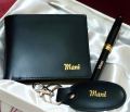 High Quality Customize Wallet, Keychain And Pen Name Engrave For Men With Gift Box Packing. 