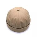 Unisex Casual Docker Hats Solid Color Trend Yuppies Hats Skull Shape Cap Beanie Worker Vintage Rolled Cuff Harbour Hat Retro Brimless Hat Adjustable Buckle Cap. 