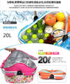 Baby Folding Picnic Basket Large Aluminum Frame Basket Cooler Bag Ultra-size Folding Collapsible Basket. 