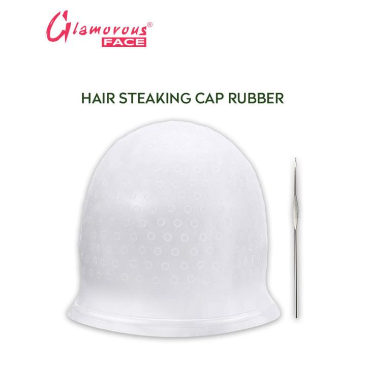 G-F Streaking Cap Rubber, 1 PCS Professional Reusable Hair Coloring Highlighting Cap & Hook Hair Salon.