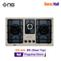 Nasgas Built In Hob DG-444 BK (Steel Top) Autoignition non stick paint coated. 