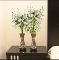 Handmade Mirror, Bead and Glass decorated Vases(Guldan)...Set of 2...Special  Introductory Price. 