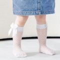 Baby Girls Kids Mesh Socks Bow Fishnet Stockings Ankle High Lace Fish Net Vintage Short Sock Cute Fashion Parent Child Socks. 