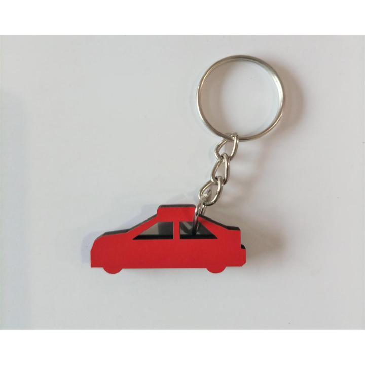 Keychain, Wooden MDF, Laser Cut, Mini Car