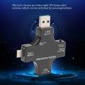 USB C Tester,2 in 1 Type C USB Tester Color Screen IPS Multimeter. 