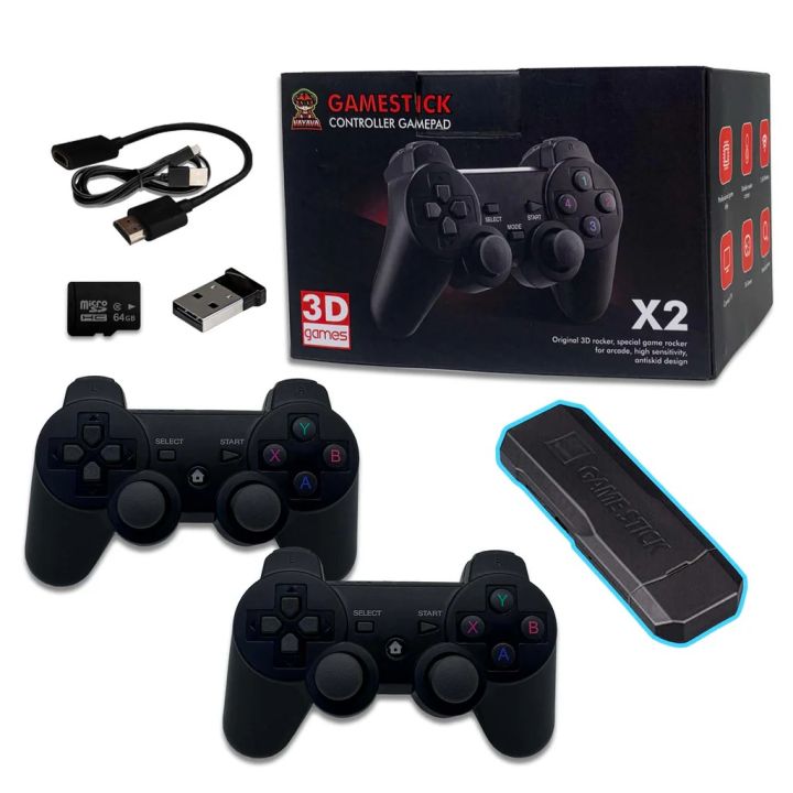 X2 Retro 3d 32000+ Video Games 4k Hd Output Game Stick With 2 Wireless ...