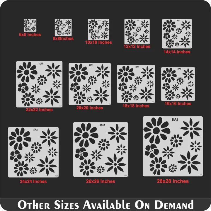 Flowers%20Reusable%20Stencil%20For%20wall%20Painting%20Art%20DIY%20Home%20Decor,%20%20Album%20Crafts%20&%20Canvas%20-%20Image%205