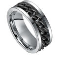 AAA Collection 3 Stainless Steel Chain Spinner Ring for Men and Boys Chain Spinner Chala. 