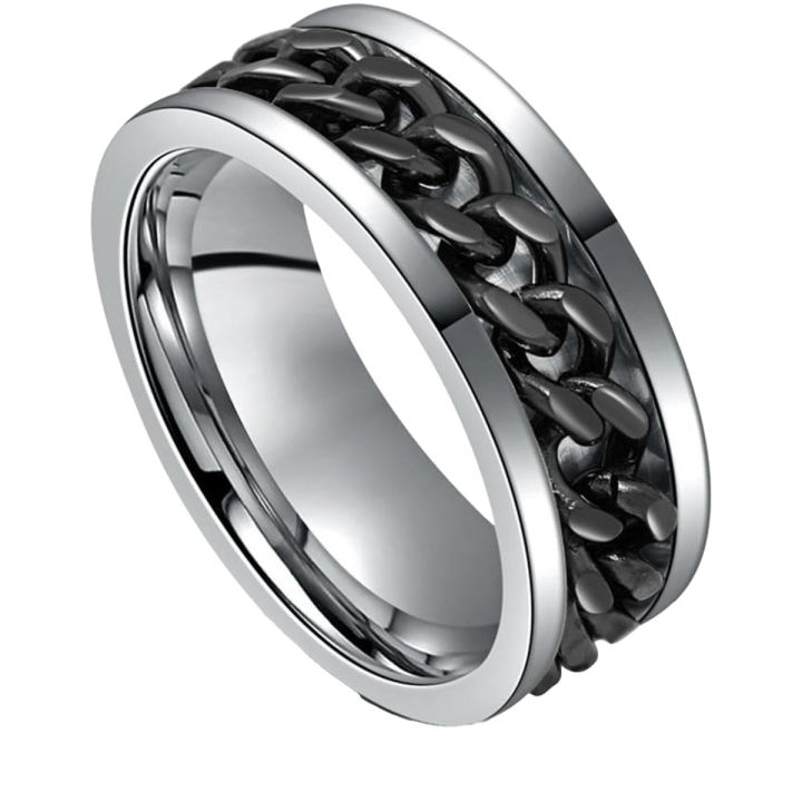 AAA Collection 3 Stainless Steel Chain Spinner Ring for Men and Boys Chain Spinner Chala