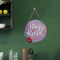 Welcome Sign for Front Door, Front for Farmhouse Porch, Rustic Round Wooden Hanging Sign Housewarming Gift for Home Outdoor Indoor. 