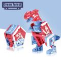 Green forest Dinosaur Transformer Wear Resistant Children Transforming Dinosaur Car Mold Toy. 