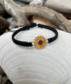 Sunflower Bracelets Adjustable Boho Daisy Charm Bracelets Handmade Braided Rope Friendship Matching Bracelets Couples Promise Bracelets. 