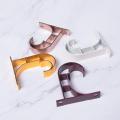 6Pcs Ceiling Curtain Rod Installation Hook Hanger Storage Rack Support Bracket. 