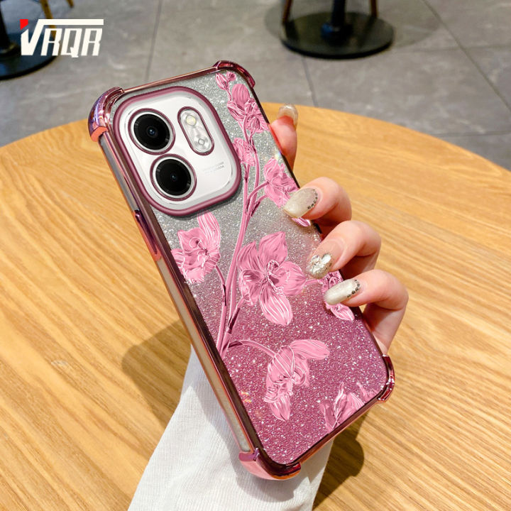 VRQR Electroplating anti Drop Casing For infinix Smart 9 Phone Phone Case Bauhinia Sparkling Paper Back Cover Hot 50i