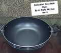 Induction Base Wok 32CM with Glass Lid – Extra Large Nonstick Cooking Pan for Frying, Bhuna, Curry – Imported Quality. 