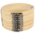 10 Pieces 6.7inch 17cm Round Wooden Embroidery Hoops Set Bulk Wholesale Adjustable Bamboo Circle Cross Stitch Hoop Ring. 
