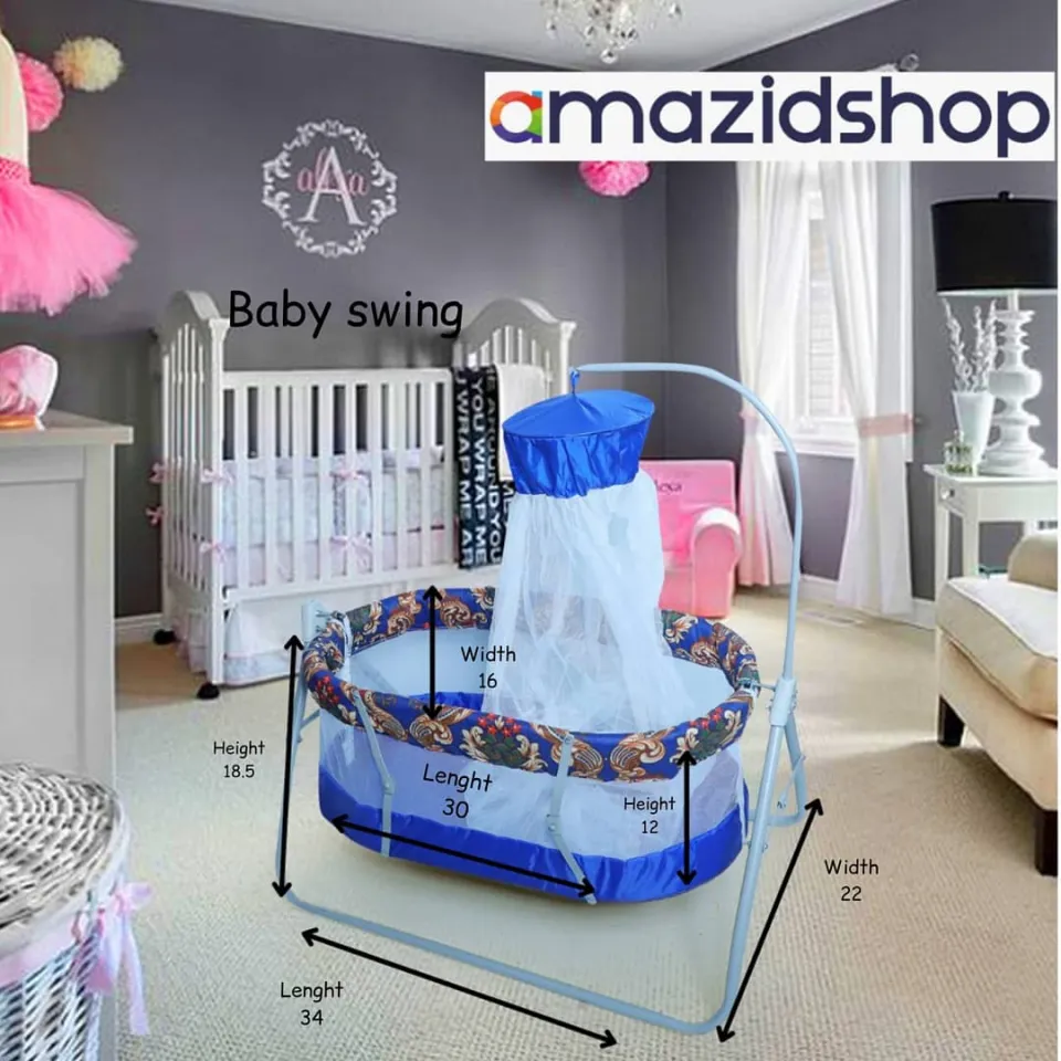 Baby swing bed with mosquito net hotsell