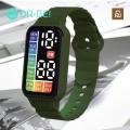 Automatic Time Code Table Watch Children Watch Led Digital Chinese English Day Display Touch Screen Clear Dial Adjustable Strap Kids Wristband. 