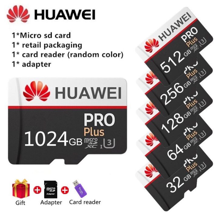 ♥【Readystock】 + FREE Shipping+ COD ♥ Huawei Micro Class10 SD card 256GB 128GB 64GB 32GB 16GB Micro TF card reader high quality card