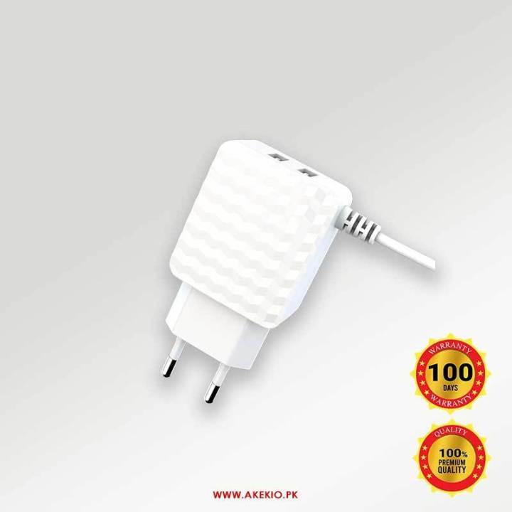 AKEKIO USB Wall Adapter AC13 Fast Dual Output 10.5W Charging Compatible with Android, iPhone, earphone pro, earphone 2 and More