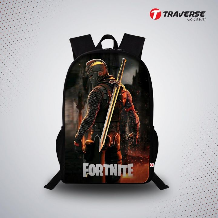 Traverse  Fortnite School, College & Travelling Backpack (Boys & girls). Large Bag Dual Compartments Bags hand bag for girls bags for girls