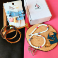 7 Pcs Blue, White Jewelry Set Gift Box Jewelry Bundle All in one Nisaa Fashion High quality Jewelry Set. 