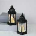Pair of 2 Mini Lantern Hanging Dome  Lamp for home decor- led smokeless candle with high Plastic Lantern Holder-Table Lamp & hanging Lamp- Lights for Balcony Garden Hallway Entryway Indoor Outdoor-. 