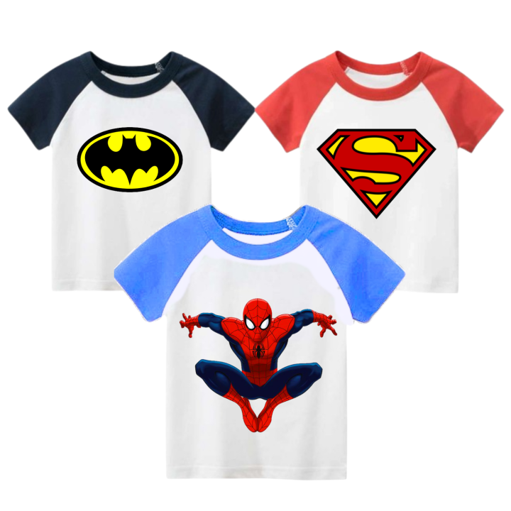 Pack of 3 Raglan Printed Half Sleeve T Shirts for Kids