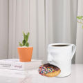 Ceramic Coffee Mug Stylish Ceramic Tea Cup with Biscuit Holder Creative Face Shape Water Cup for Home Office Buy Cute Ceramic Mug. 