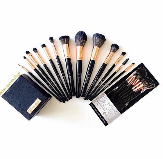 BH Cosmetics Complete Makeup Brush Set with Box - Professional 12-Piece Kit for Face and Eyes