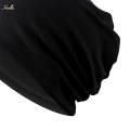 Summer Soft Cotton Slouchy Beanie Chemo Hat Women Men Black. 